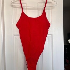Red One-Piece Swimsuit